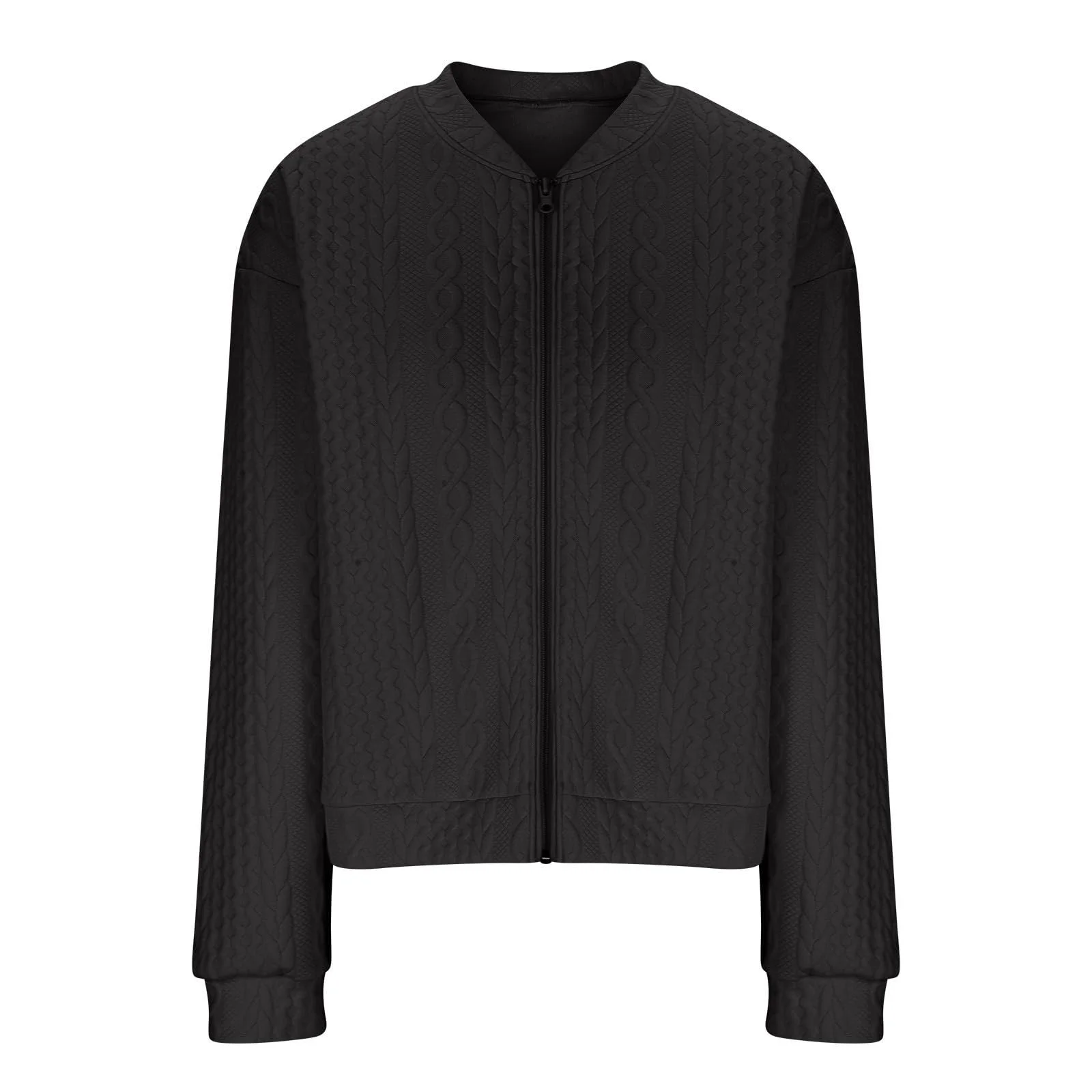 Женская спортивная кофта без капюшона Baggy Soft с длинными рукавами, джемпер, женский топ, пуловер на молнии, фото №4