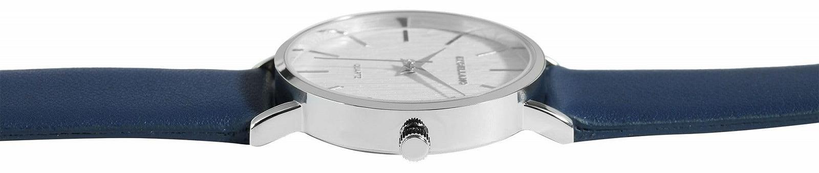 Часы Excellanc Женские с ремешком из искусственной кожи, синий/серебристый, фото №2