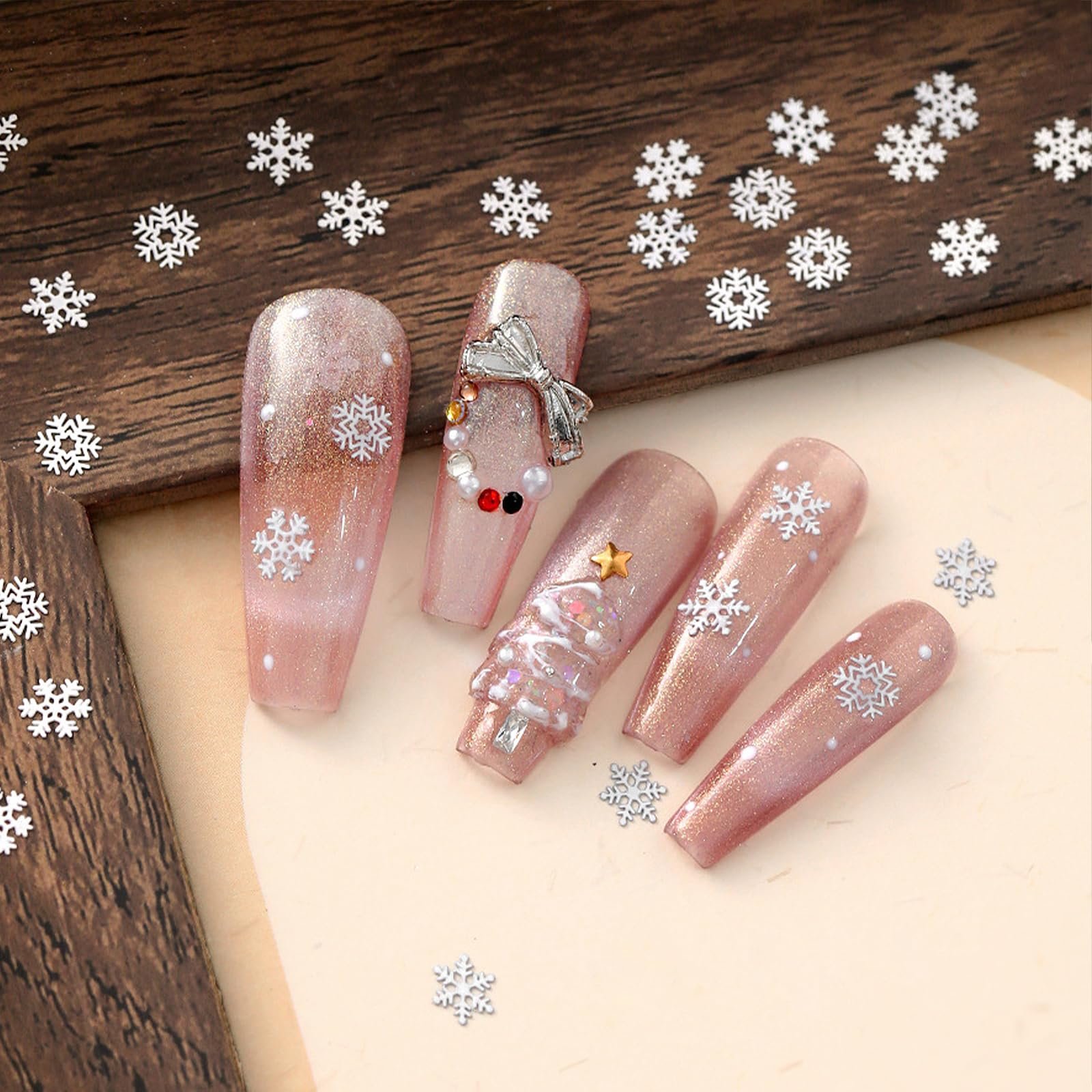 Сніжинки 150 штук Різдвяні, фото №5