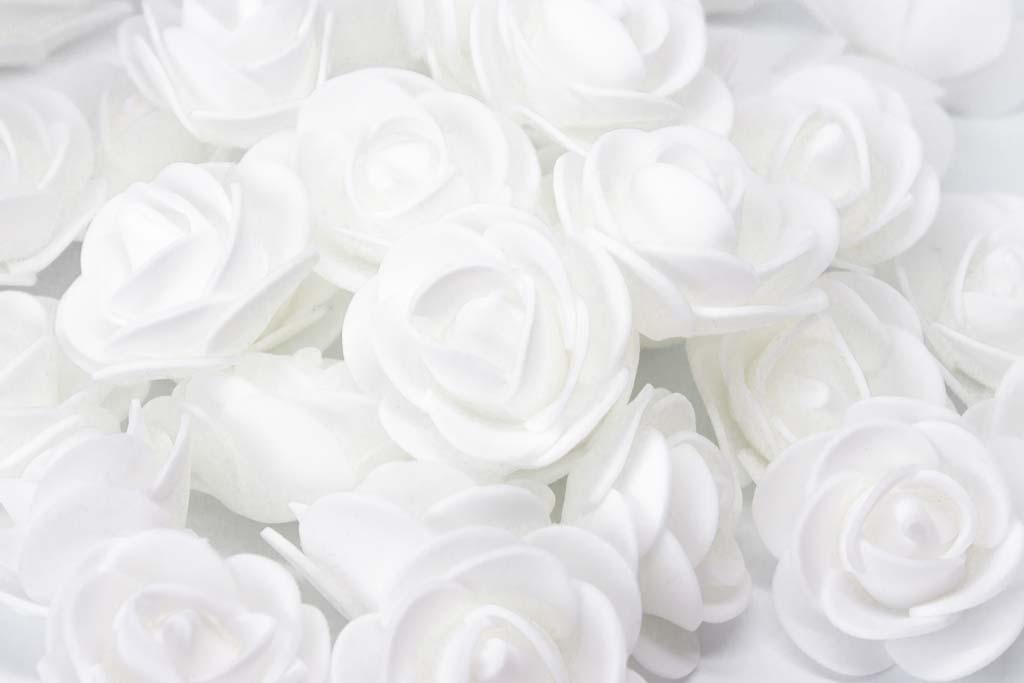Розы из фоамирана Лентомания 35мм белые ROSEFOM35WHT, фото №1 Розы из фоамирана Лентомания 35мм белые ROSEFOM35WHT, фото №1
