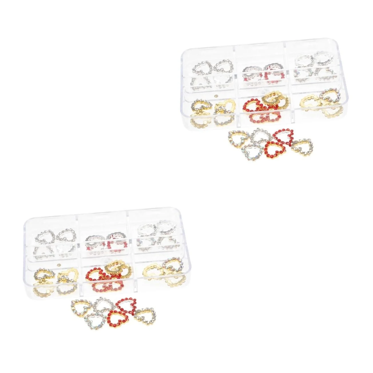 Украшения для ногтей Форма сердца 60 шт. Камни для дизайна ногтей, фото №1