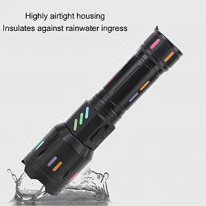 LED Фонарь Pilipane Zoomable Ручной фонарь для улицы Белый Длинная дистанция Индикатор уровня заряда батареи Алюминиевый сплав USB Type C synthetic.ua - Фото 1