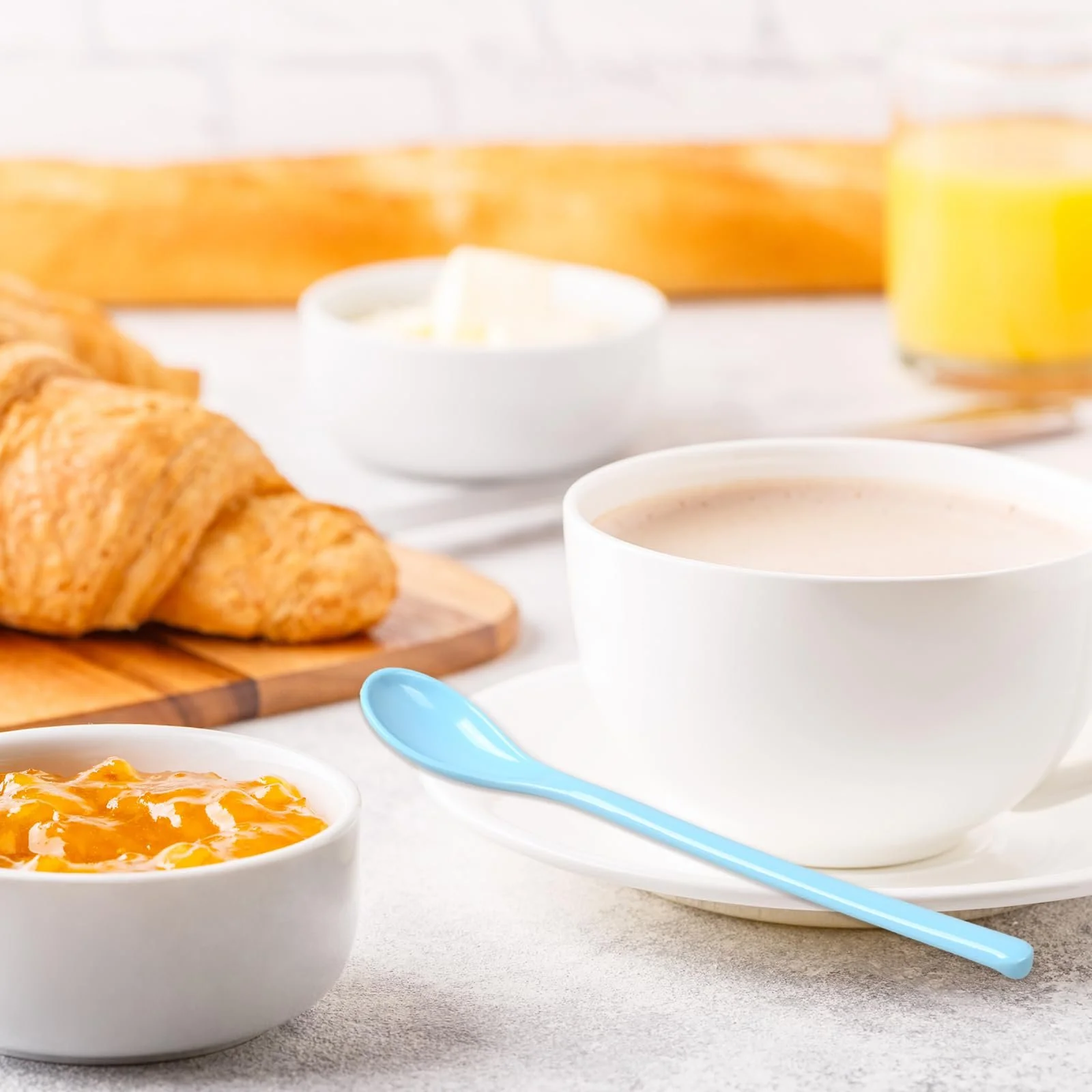 Ложка OWLMATE Пластикова Велика Latte 19 см, Набір 10 штук, фото №4