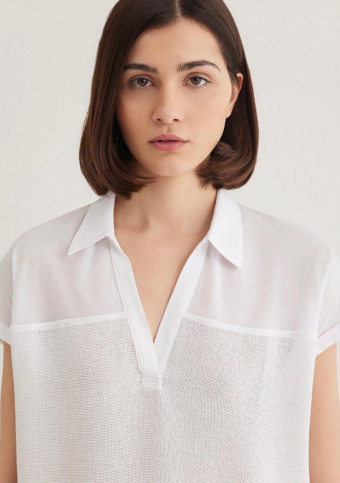 Жіноча сорочка MAVI SHORT SLEEVE BLOUSE Antique White - M, фото №5