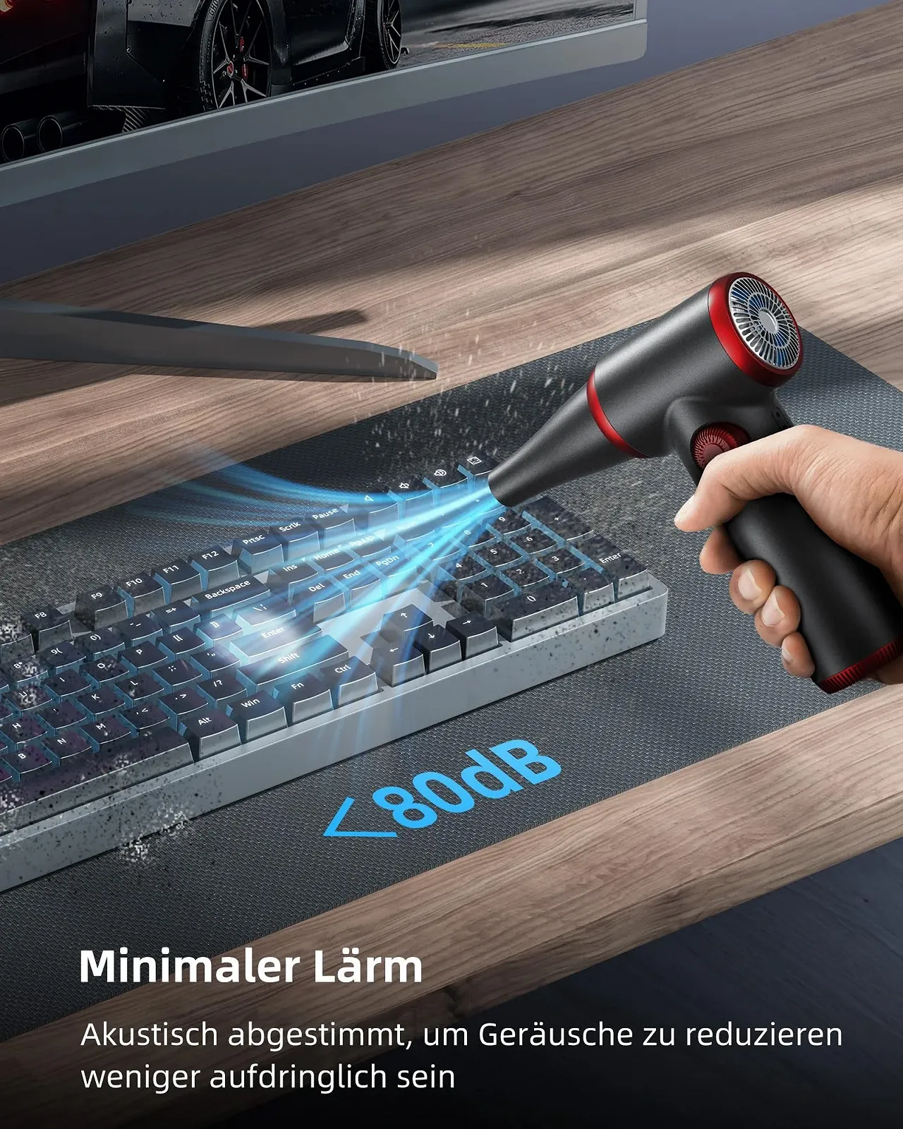 Електричний очищувач повітря Koonie 100500RPM LED Type-C, фото №3