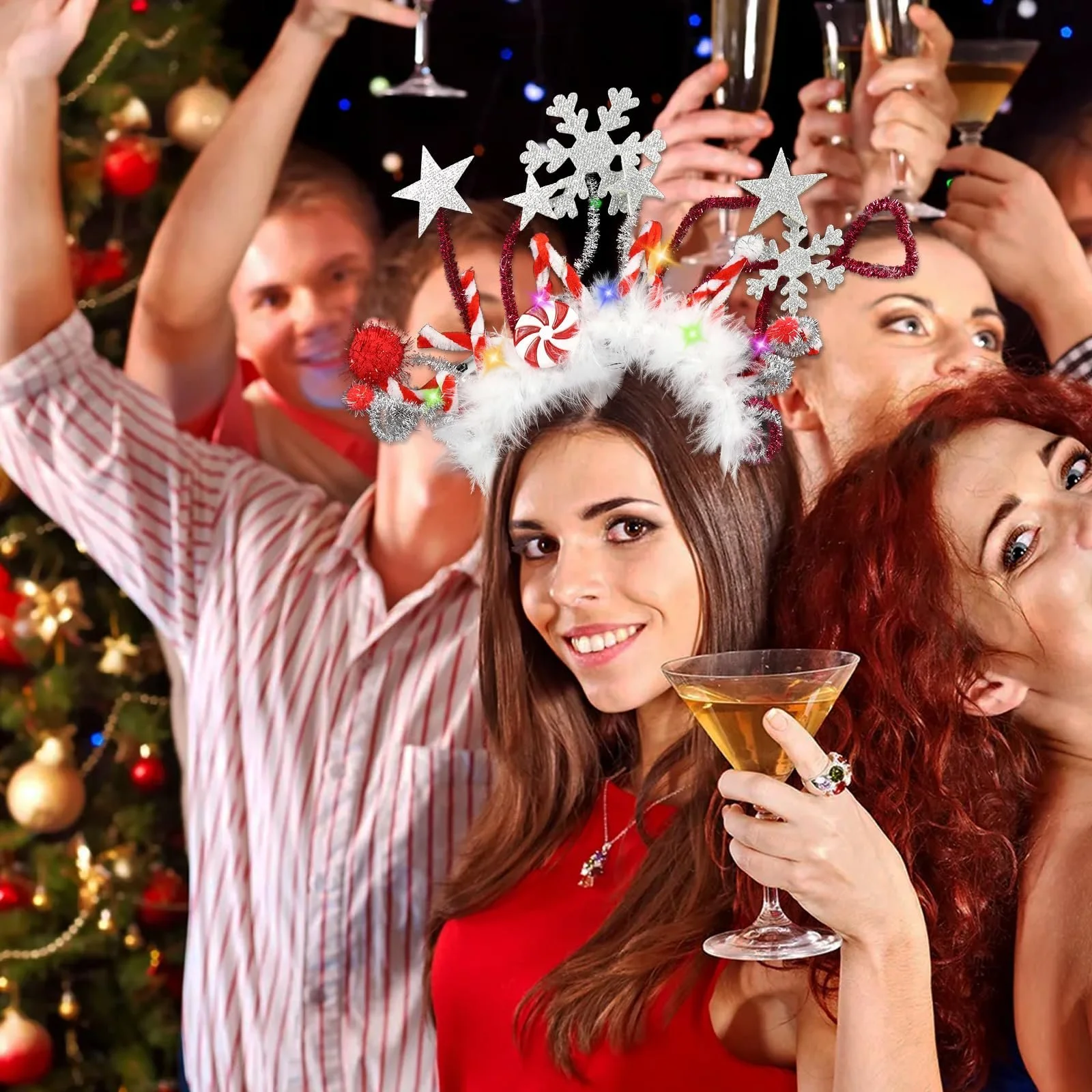 Різдвяна Обруч на голову зі світлодіодами, фото №4