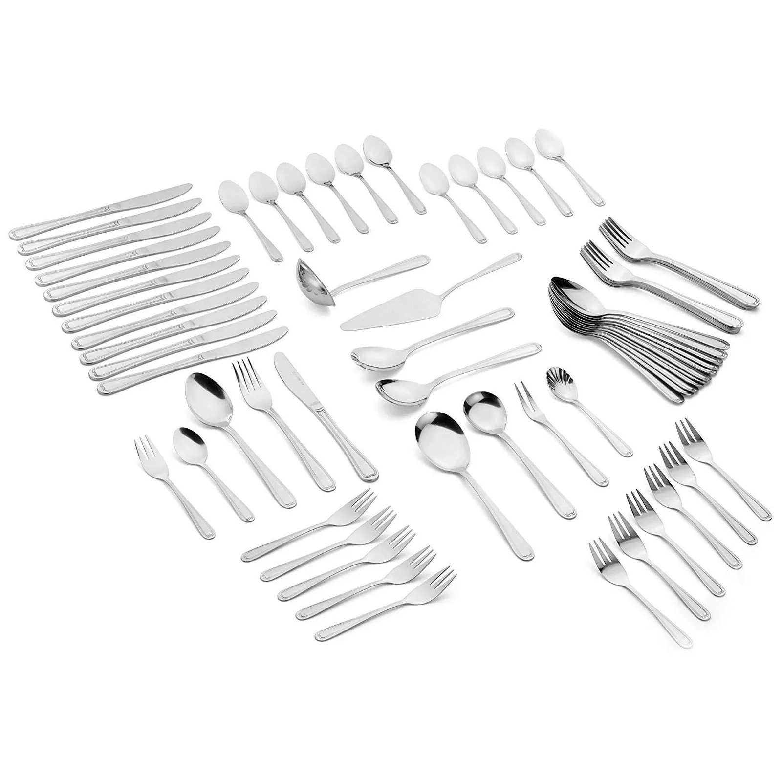 Набір столових приборів GRAEWE Salzburg для 12 осіб, нержавіюча сталь, без нікелю, полірований вручну, можна мити в посудомийній машині, фото №1