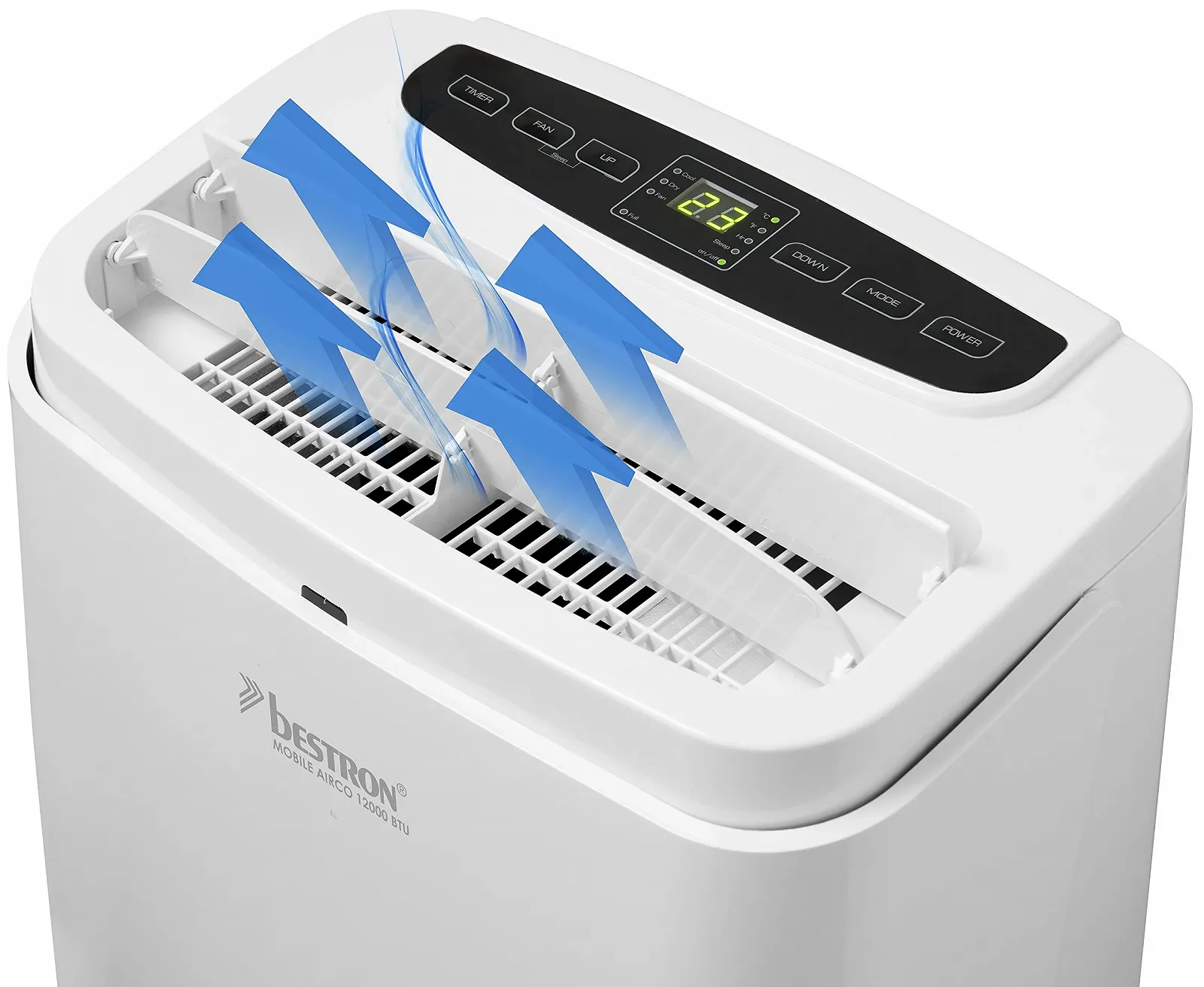 Мобильный кондиционер Bestron AAC12000 12000 BTU 3.5 кВт 50 л Белый, фото №3