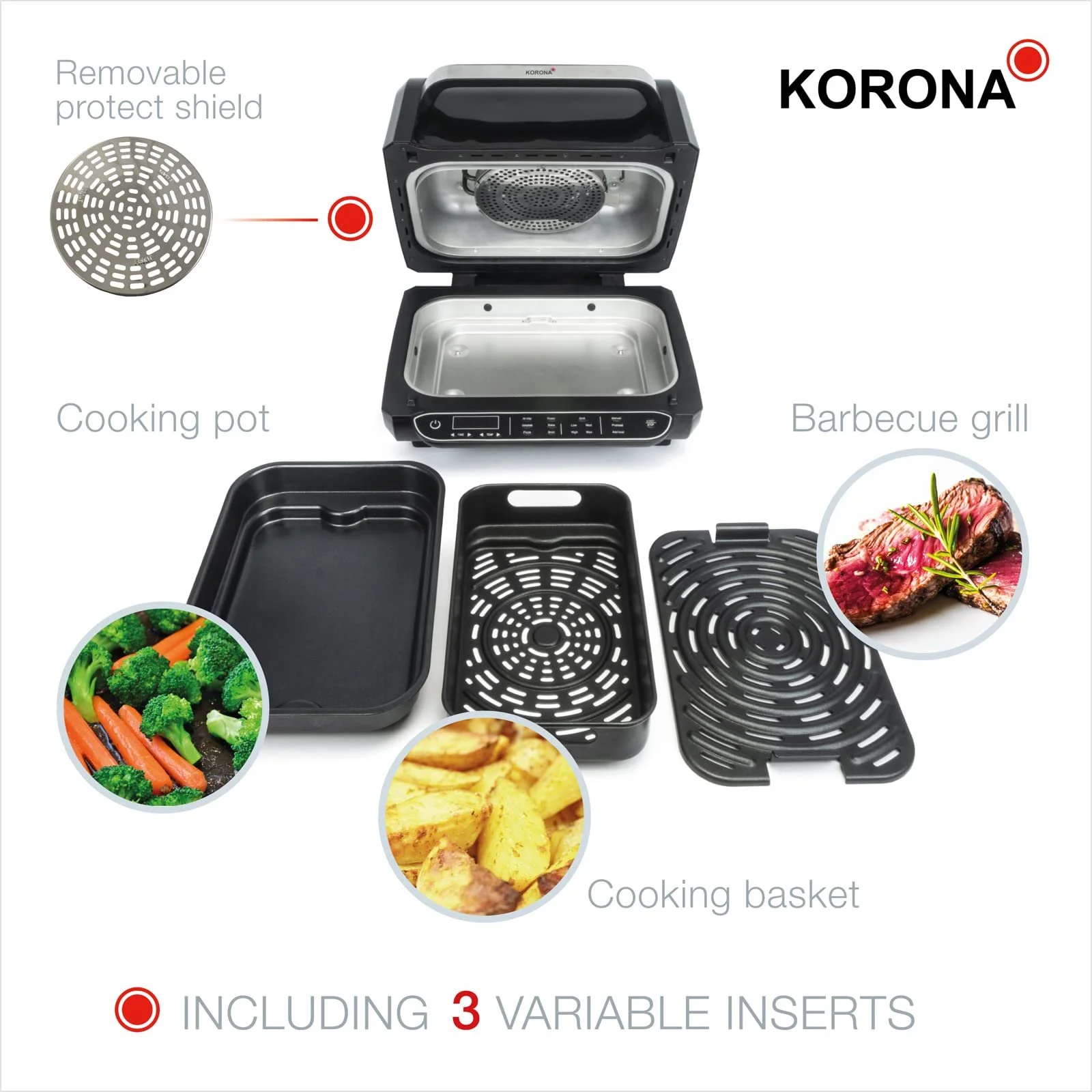 Мультифункціональний гриль Korona 46160 8-в-1 230°C, фото №5 Мультифункціональний гриль Korona 46160 8-в-1 230°C, фото №5