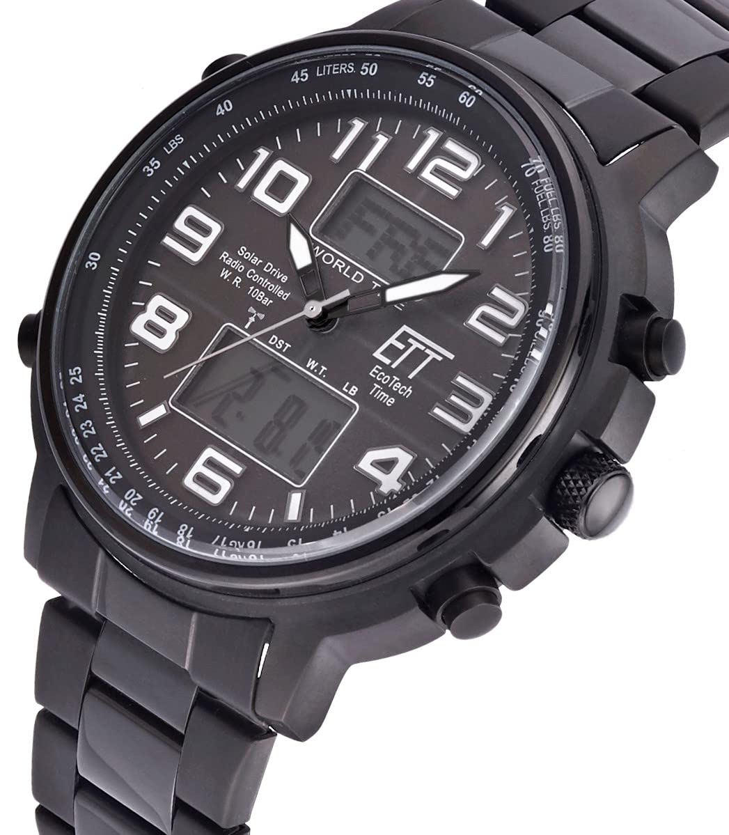 Чоловічий годинник ETT Eco Tech Time Radio Solar World Time EGS-11390-25M Хронограф з нержавіючим сталевим браслетом, фото №2 Чоловічий годинник ETT Eco Tech Time Radio Solar World Time EGS-11390-25M Хронограф з нержавіючим сталевим браслетом, фото №2