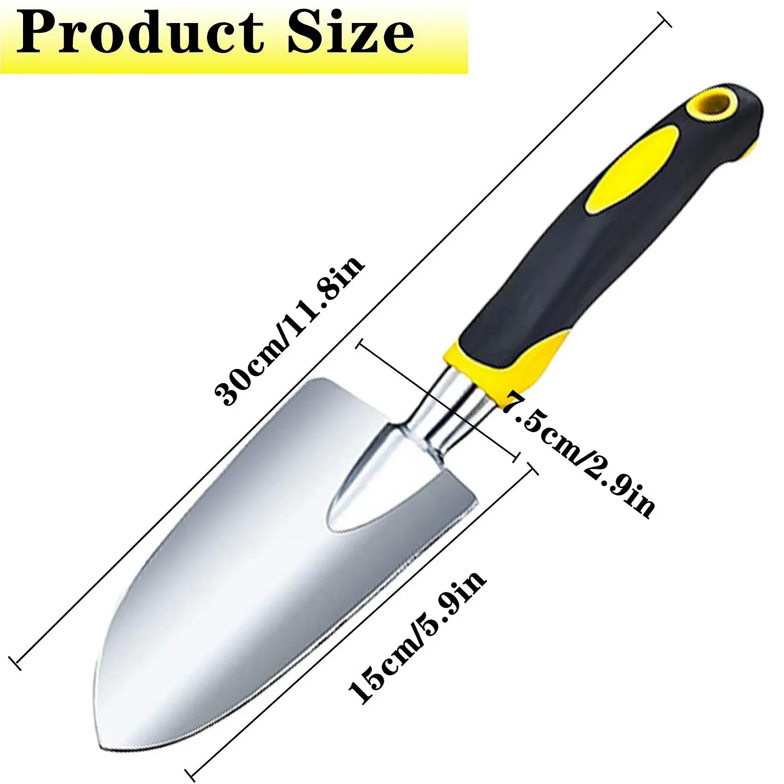 Садовая Лопатка Ручная Садовая Кельма Прочная с Эргономичной Ручкой для Садоводства для Раскопок Почвы, Посадки и Пересадки, фото №2