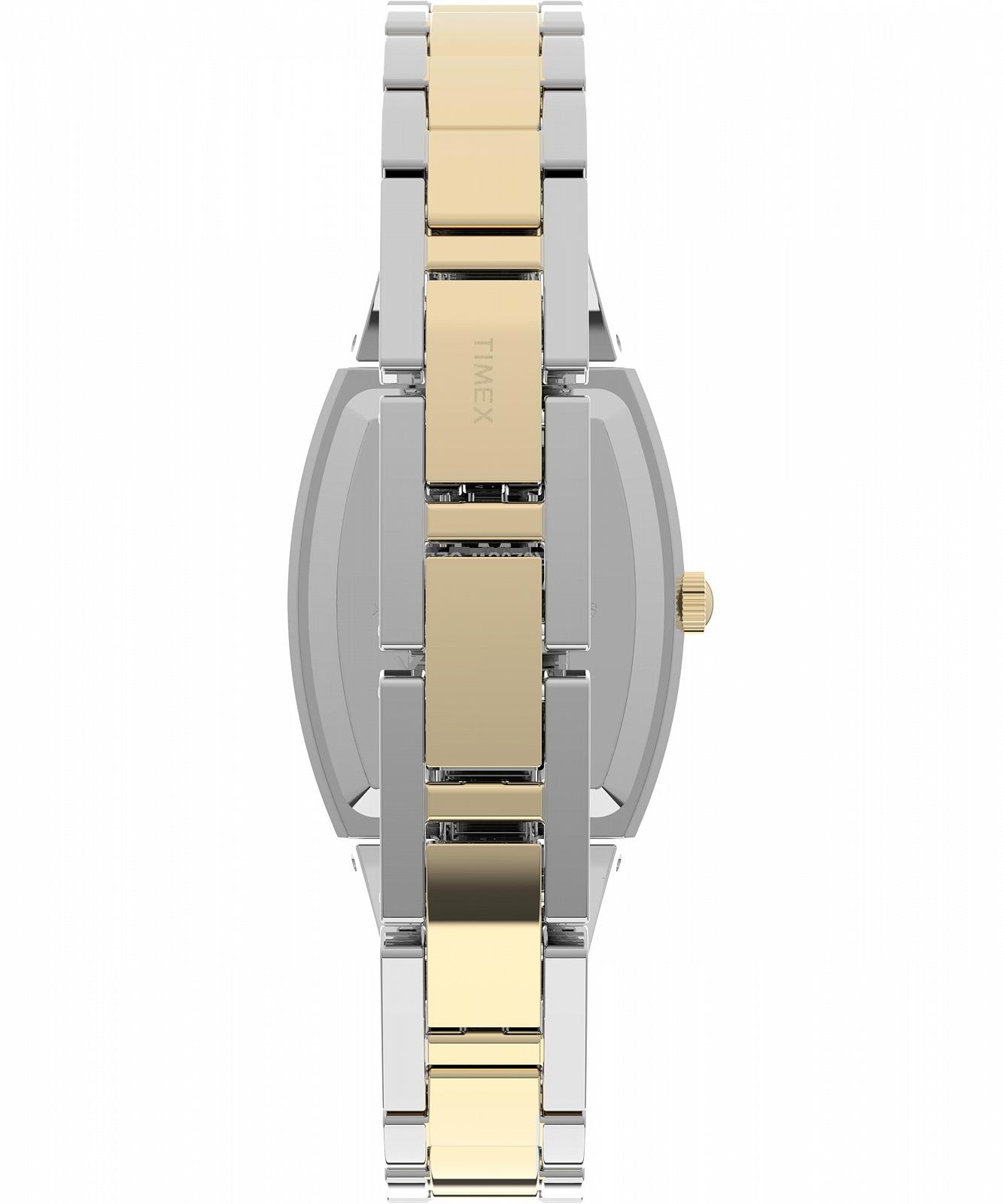 Женские часы Timex Main Street 22 мм, двухцветный ремешок из сплава, серебряный циферблат, двухцветный корпус TW2W95800, фото №3