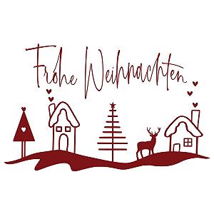 Настільна наклейка GRAZDesign Merry Christmas 64 x 40 см Темно-червона synthetic.ua - Фото 1