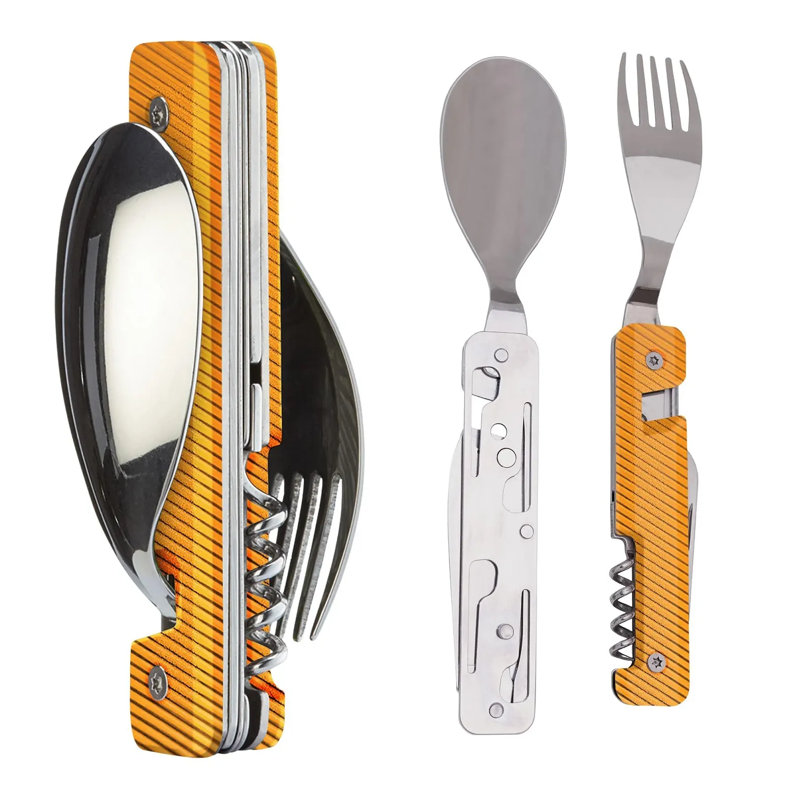 Многофункциональные столовые приборы Akinod 13h25 Алюминий Оранжевый, фото №1