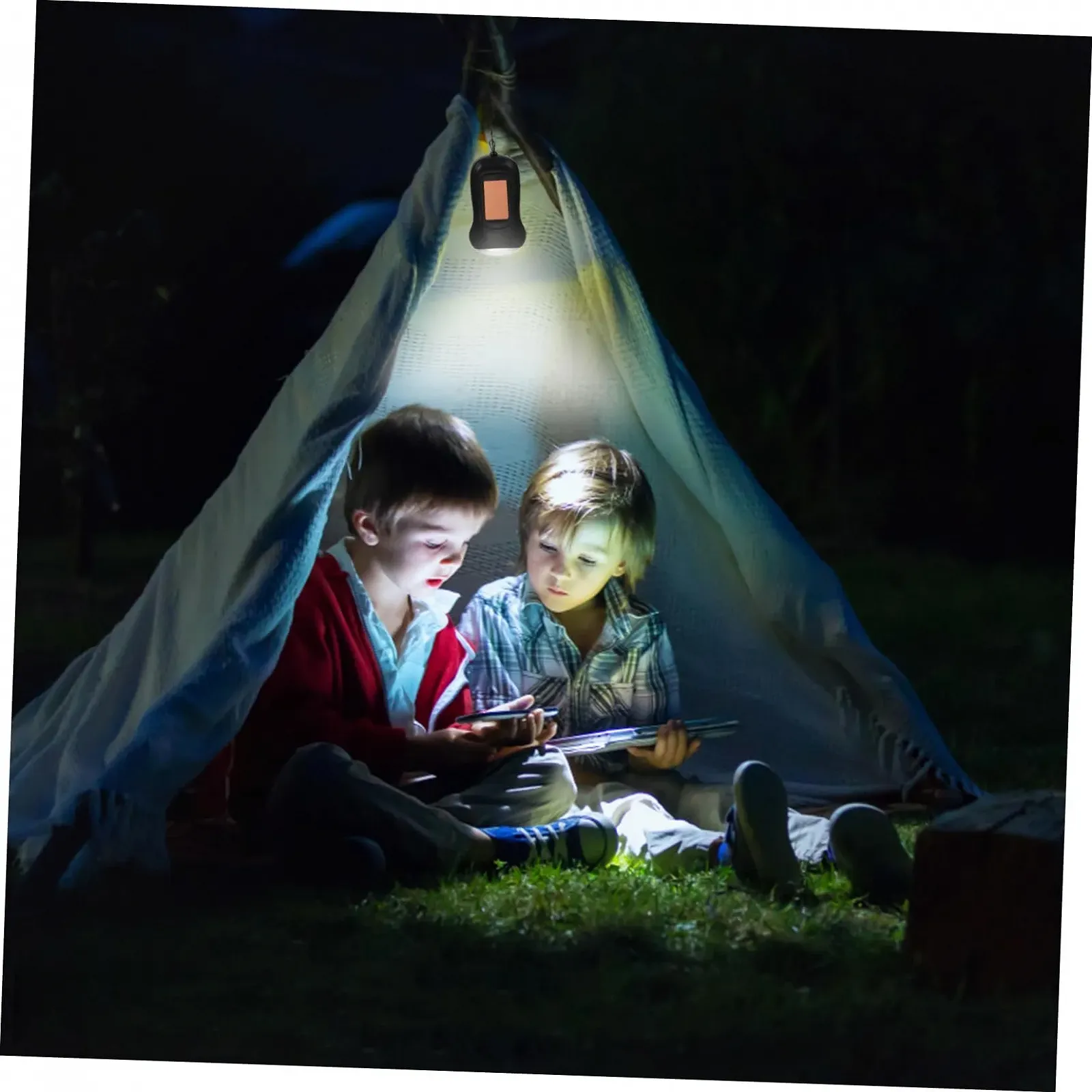 Ручний ліхтар SOIMISS з ручною рукояткою Портативний миготливий акумуляторний для кемпінгу Зовнішній Пластик Чорний, фото №2