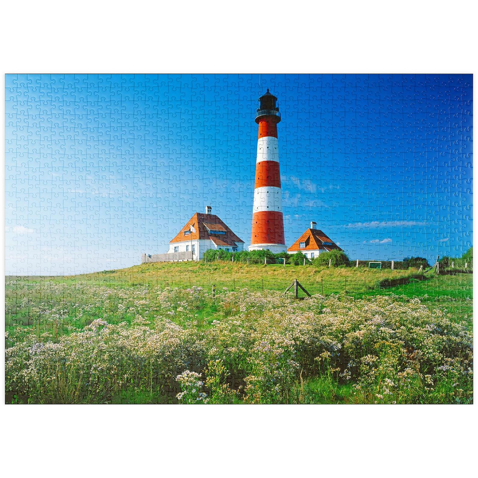 Пазл MyPuzzle Special Collection Lighthouse in the Wadden Sea National Park, Westerhever, Germany Премиум 1000 элементов, фото №1