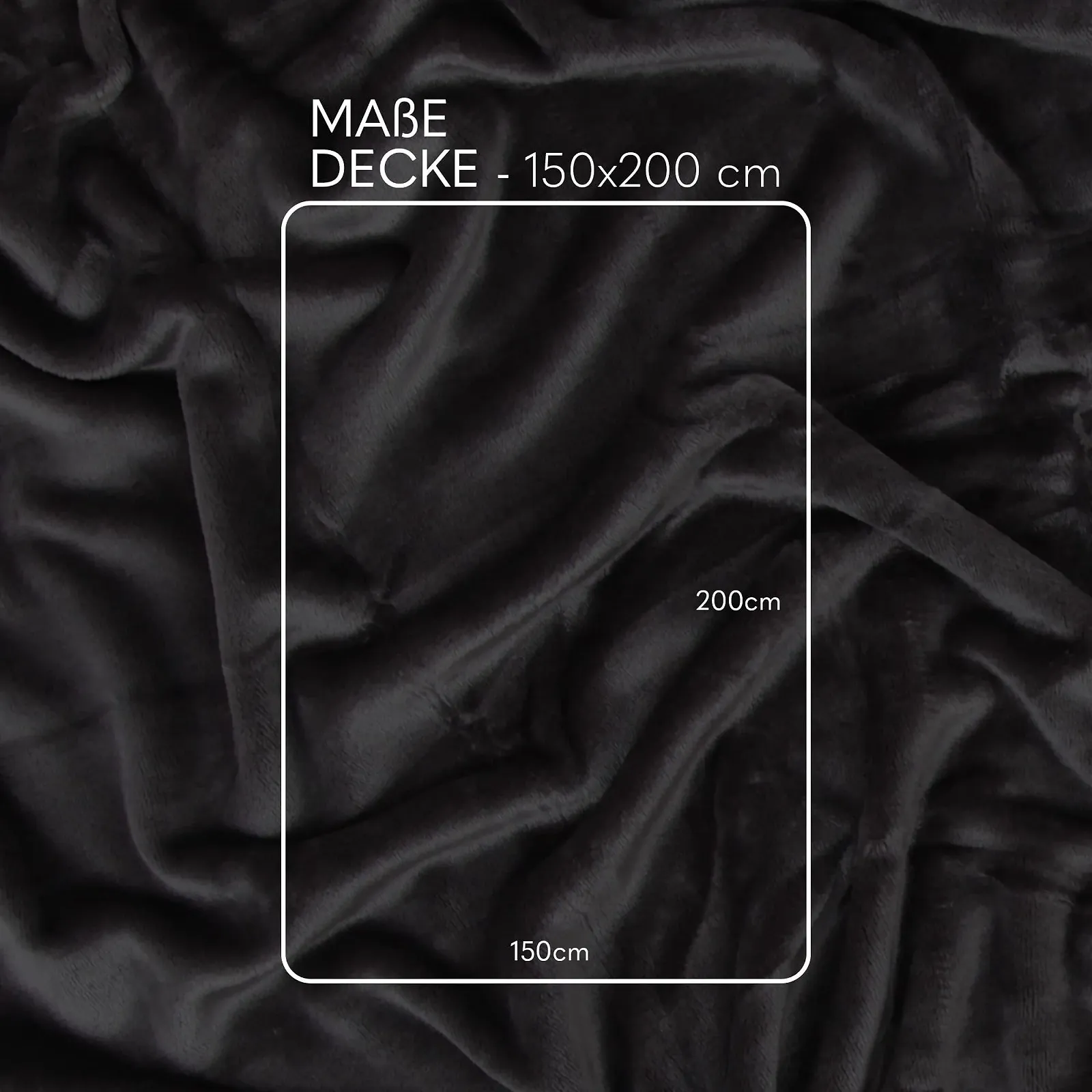 Покривало Bestlivings Mirabella Пухнаста 150 x 200 см Антрацит, фото №2