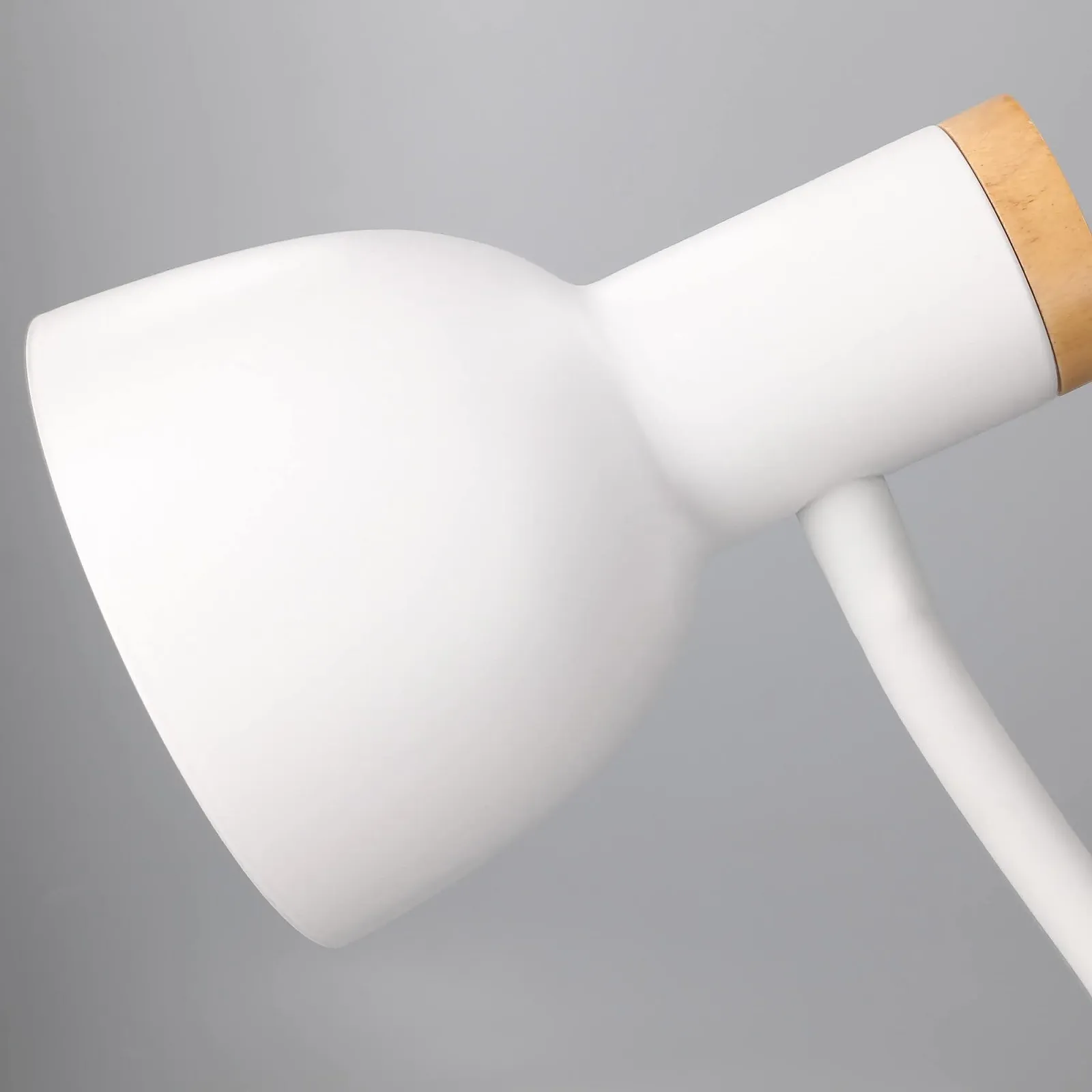 Настільна лампа FORLIGHT Mila Nordic сталь та дерево E27 Білий та натуральне дерево, фото №6