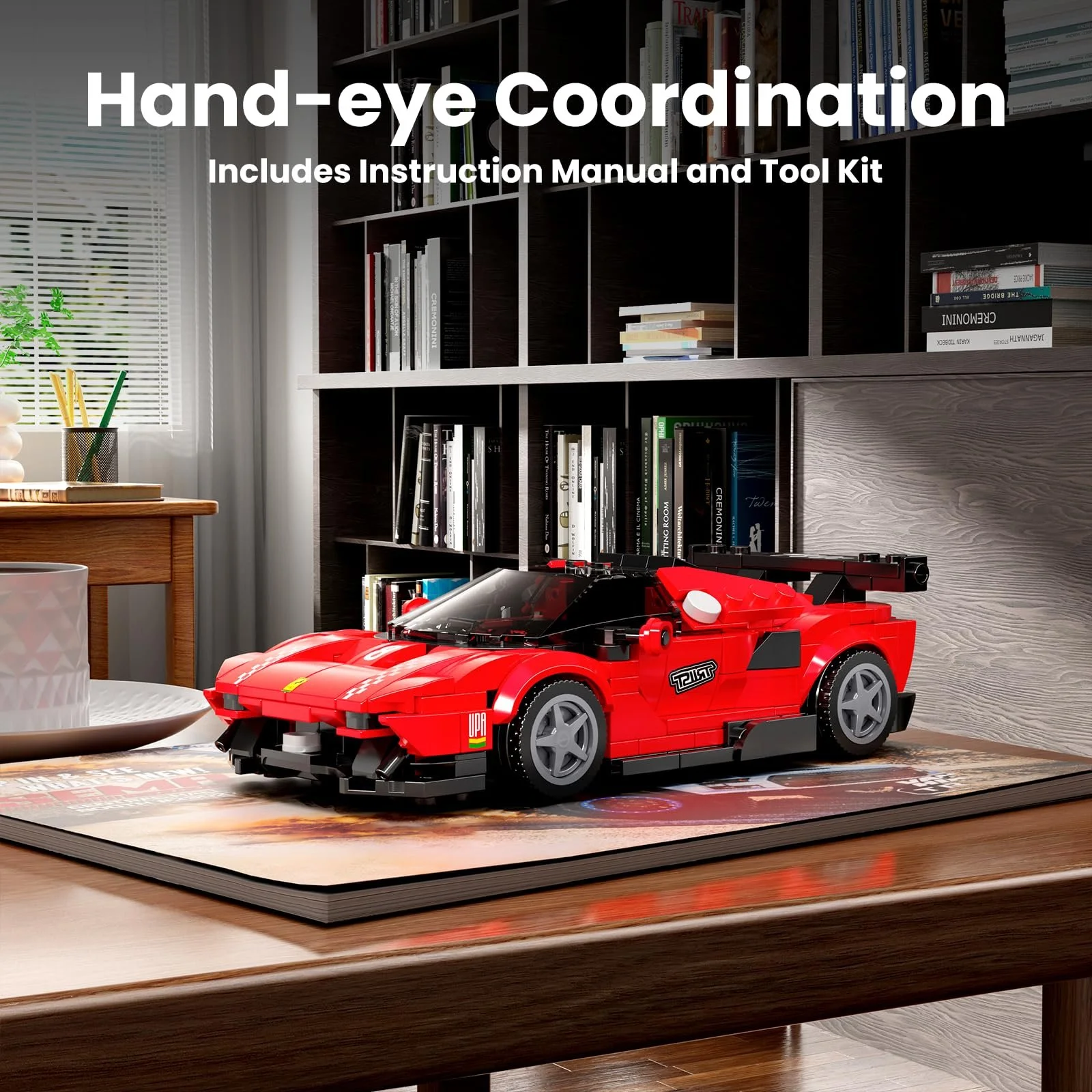 Конструктор Mould King Speed Champion P80C Гоночный Автомобиль с акриловой витриной, 449 деталей, фото №5 Конструктор Mould King Speed Champion P80C Гоночный Автомобиль с акриловой витриной, 449 деталей, фото №5