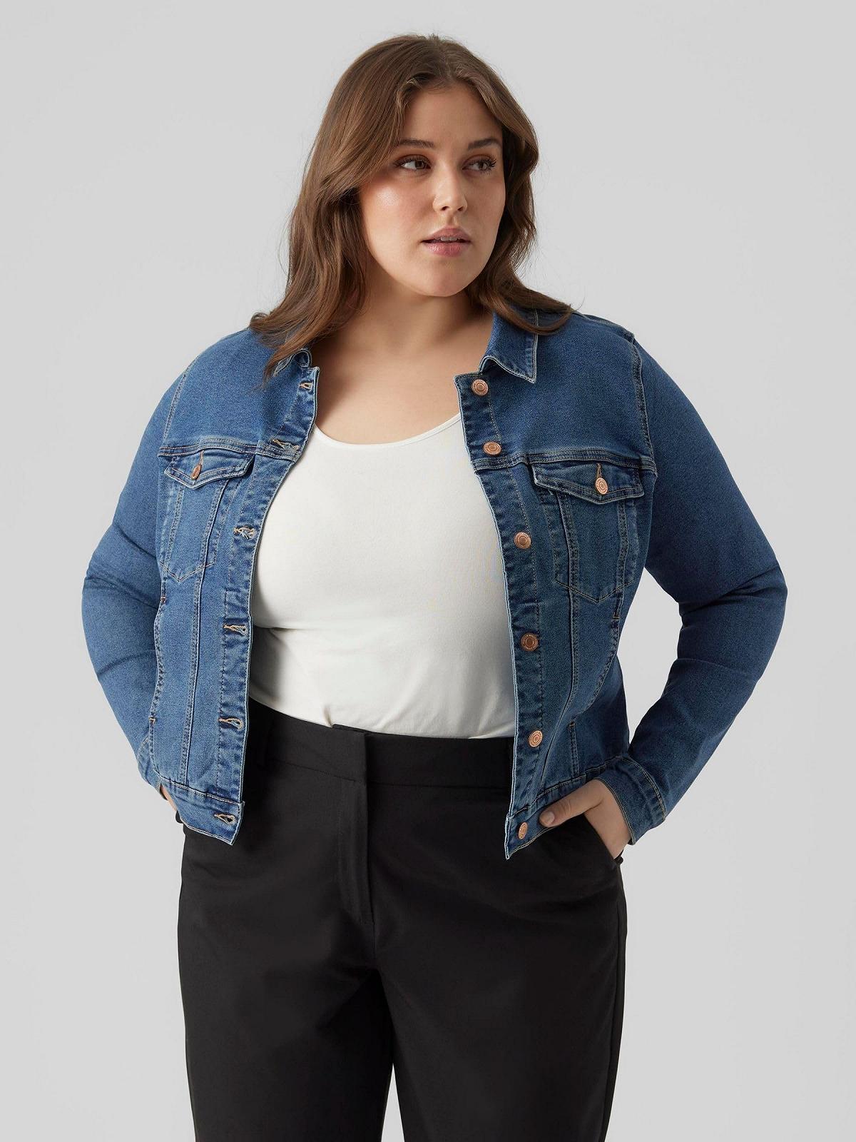 Куртка VERO MODA Vmruna Ls Slim DNM Jck Mix Ga Cur Noos, фото №3