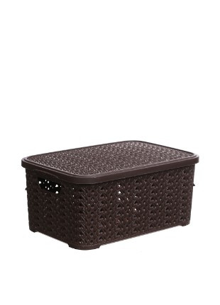 Бокс для зберігання Senyayla 12 л 37 х 25 17 см Темно-коричневий (2862-ш), фото №1
