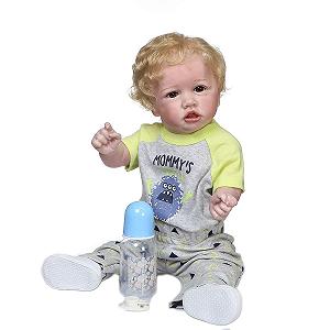 Кукла Reborn iCradle Baby Toddler Boy 22 дюйма 55 см силиконовая мягкая реалистичная мальчик synthetic.ua - Фото 1
