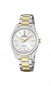 Часы Festina Аналоговые Кварцевые F20619/1 Женские Серебристый / Золотой - Фото 1