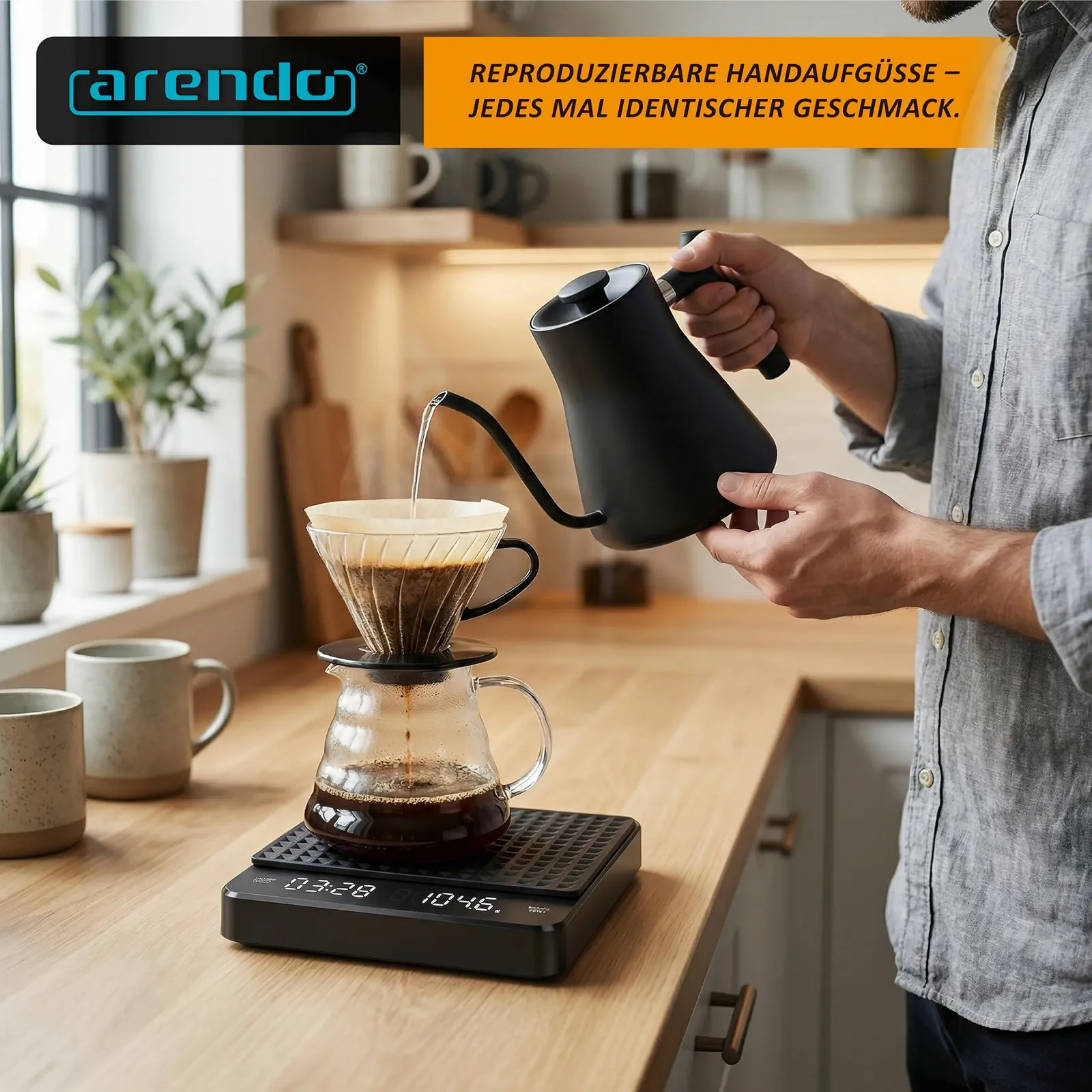 Кухонні ваги Arendo 308095 Digital Barista Scales Precision 3kg 0.1g LED g, oz, ml, фото №6 Кухонні ваги Arendo 308095 Digital Barista Scales Precision 3kg 0.1g LED g, oz, ml, фото №6