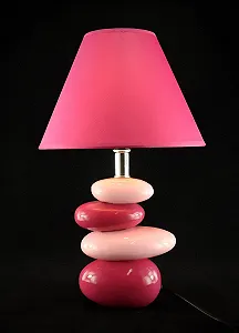 Настільна лампа Budawi Керамічна 35 см Рожева/Фіолетова synthetic.ua - Фото 1