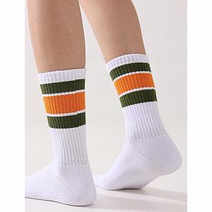 Кумедні шкарпетки смугасті до литки повсякденні бавовняні шкарпетки 3 пари synthetic.ua - Фото 1