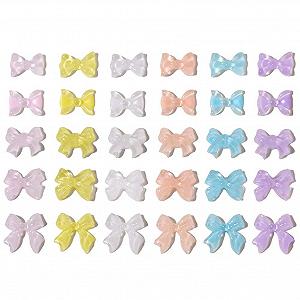 3D Подвески для ногтей Разноцветные Стразы для ногтей из смолы Бабочка Галстук-бабочка 250шт - Фото 1