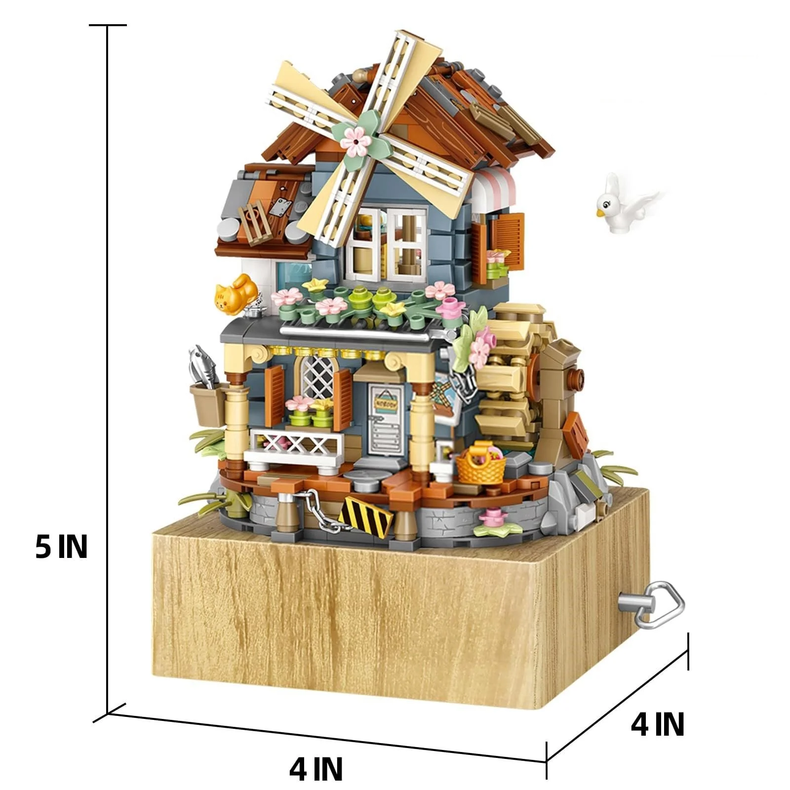 Конструктор Ветряная Мельница Музыкальная Шкатулка 799 деталей, фото №4