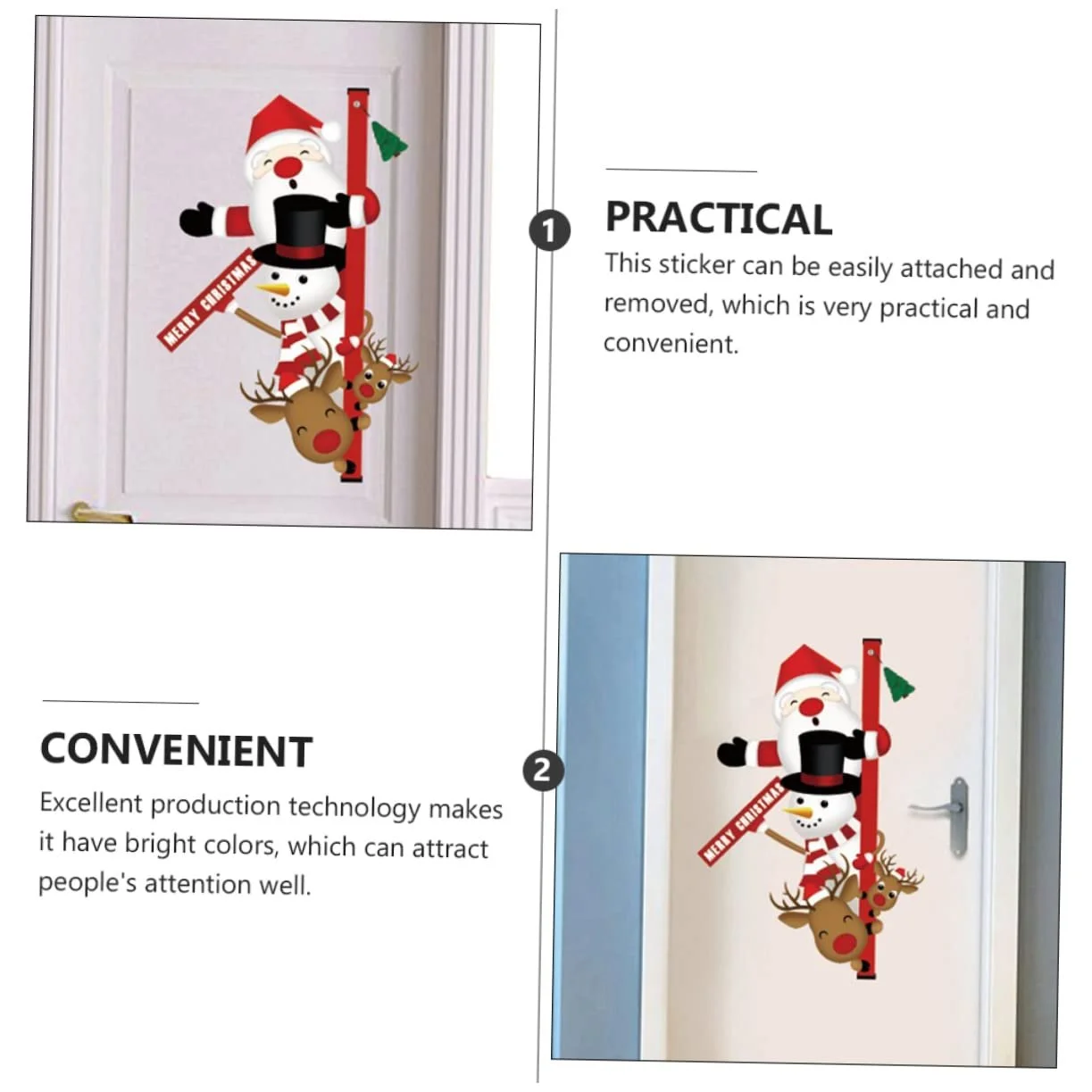 Наклейка на двері Vaguelly Snowman Christmas PVC, фото №9 Наклейка на двері Vaguelly Snowman Christmas PVC, фото №9