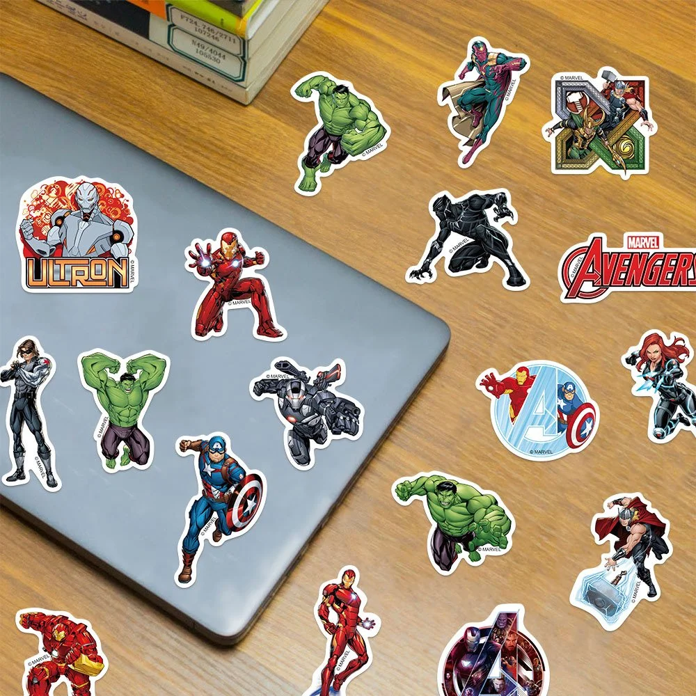 Стикеры Мстители Марвел Железный человек Халк Железный человек Marvel The Avengers стикерпак наклейки набор наклейок 50 шт, фото №7