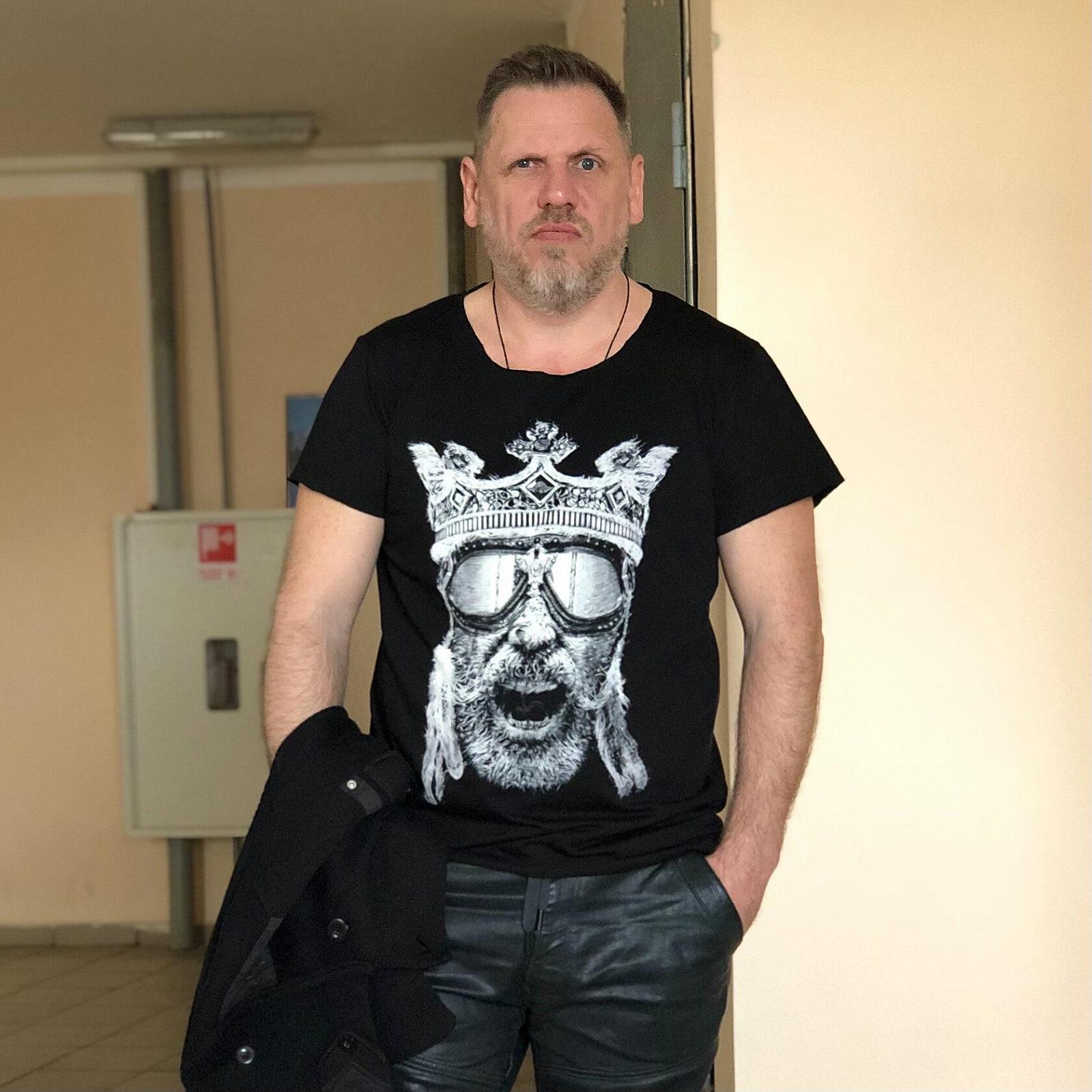 Футболка Brutal man с принтом Корона черная L, фото №4