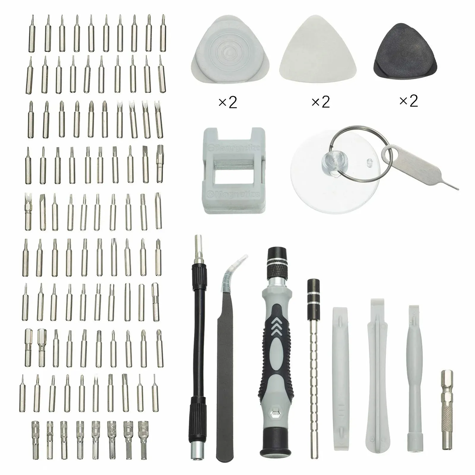 Набір прецизійних викруток HPMAISON 115 в 1 магнітний для електроніки, фото №3