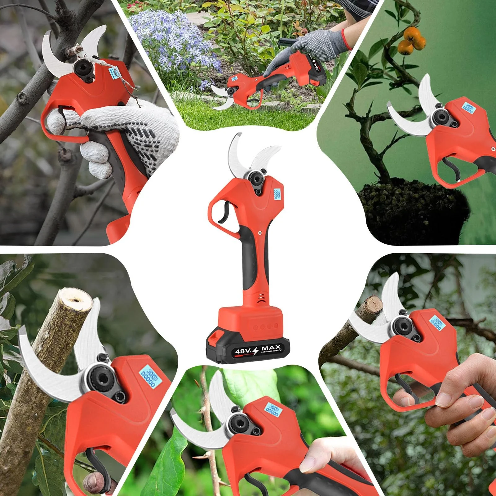 Електричний секатор SK5 Леза 30 мм 21 V Акумуляторний з 2 акумуляторами 2Ah, фото №6