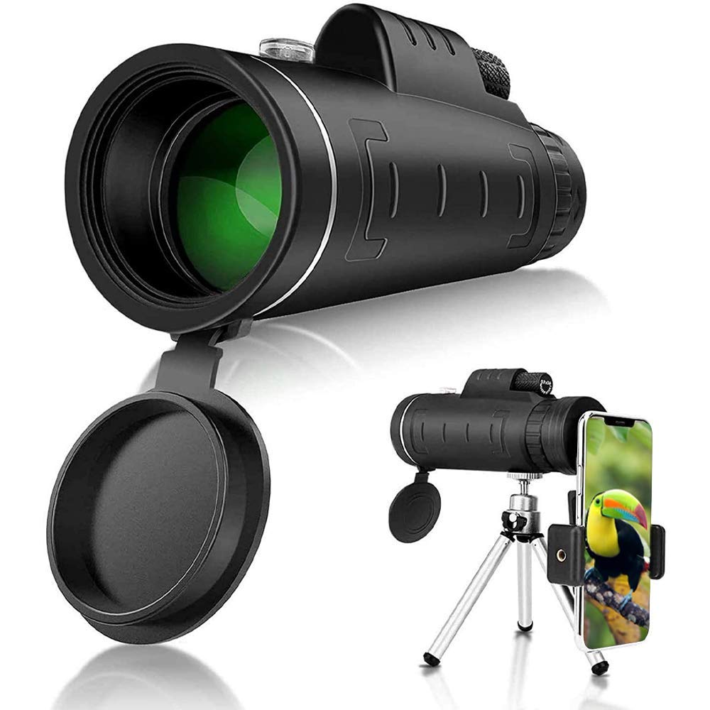 Монокуляр T 40x60 потужний Zoom IPX5 з призмовим телескопом телефонним об'єктивом, фото №1