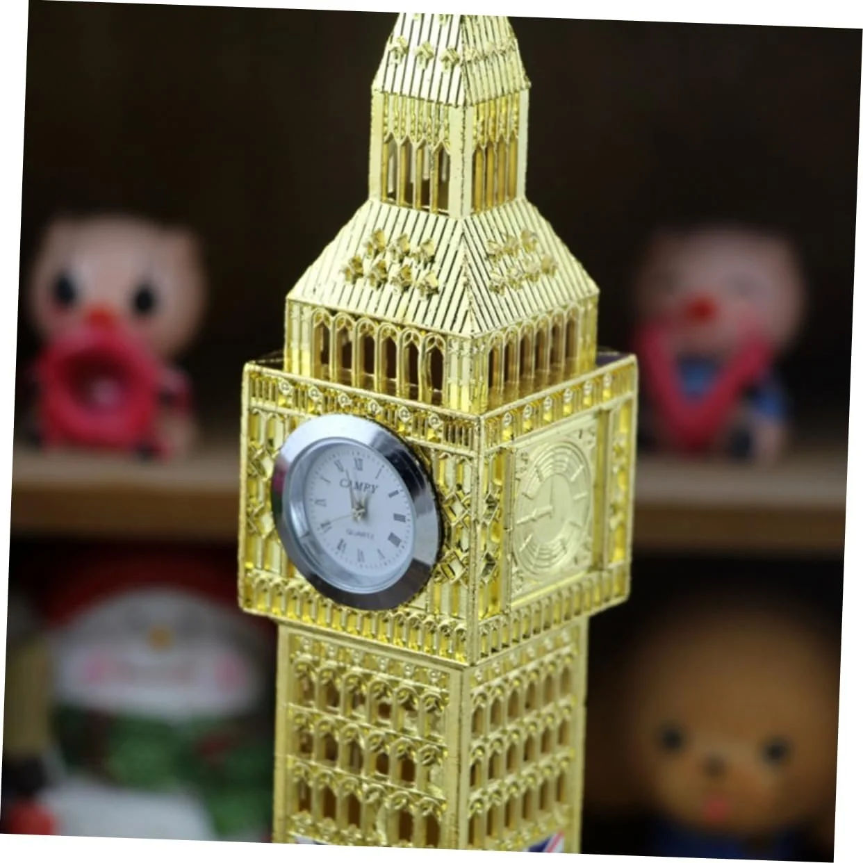 Годинник-будильник Вежа PartyKindom Металевий Золотий, фото №8