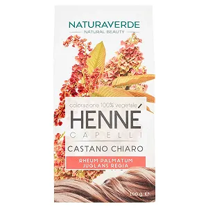 Рослинна Фарба для Волосся Naturaverde Хна Світло-Коричневий 100г - Фото 1