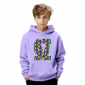 Худи 67 с карнавальным узором для мальчиков и девочек, мягкий флисовый пуловер с карманом synthetic.ua - Фото 1