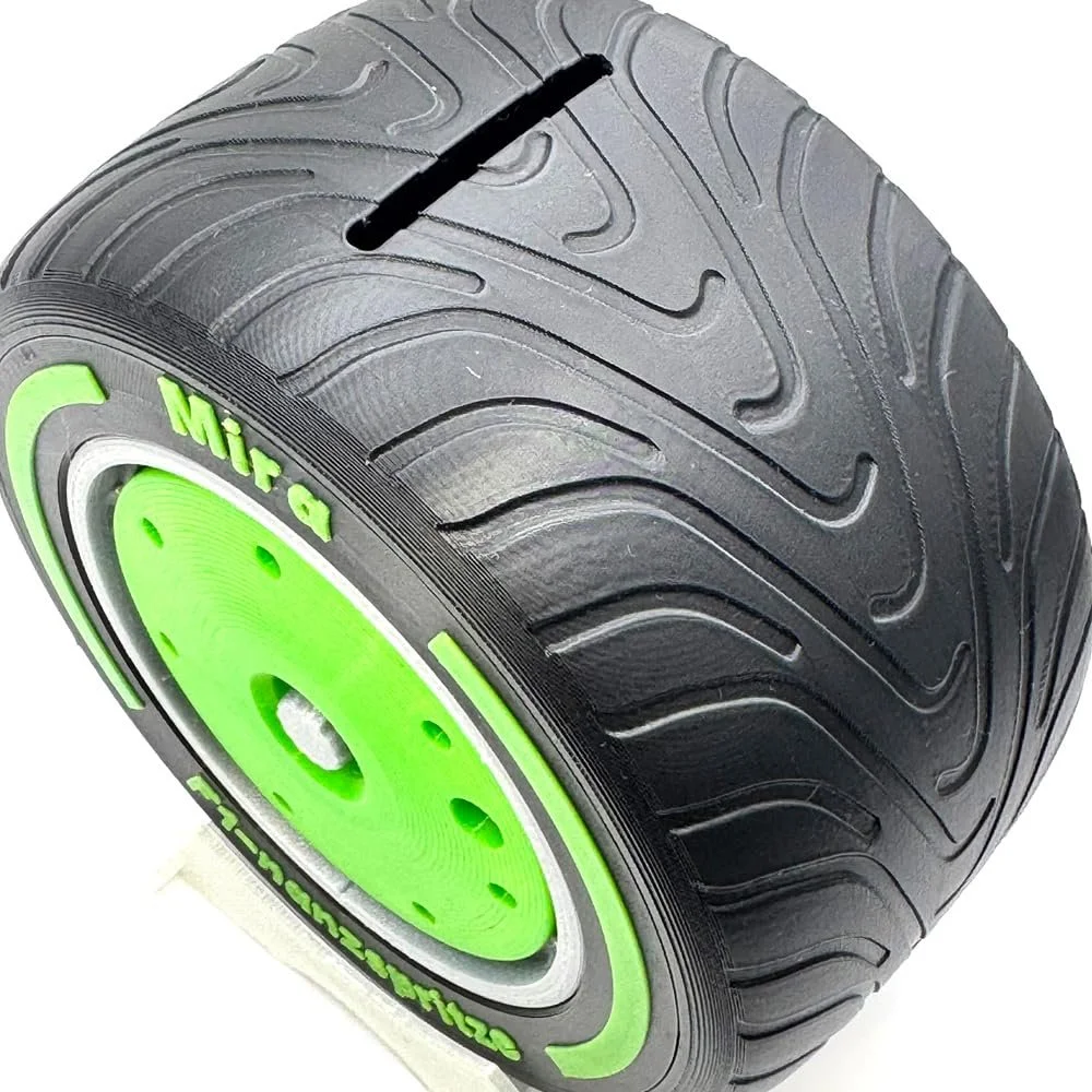 Копилка Formula 1 Intermediate Tyre Персонализированная, фото №4