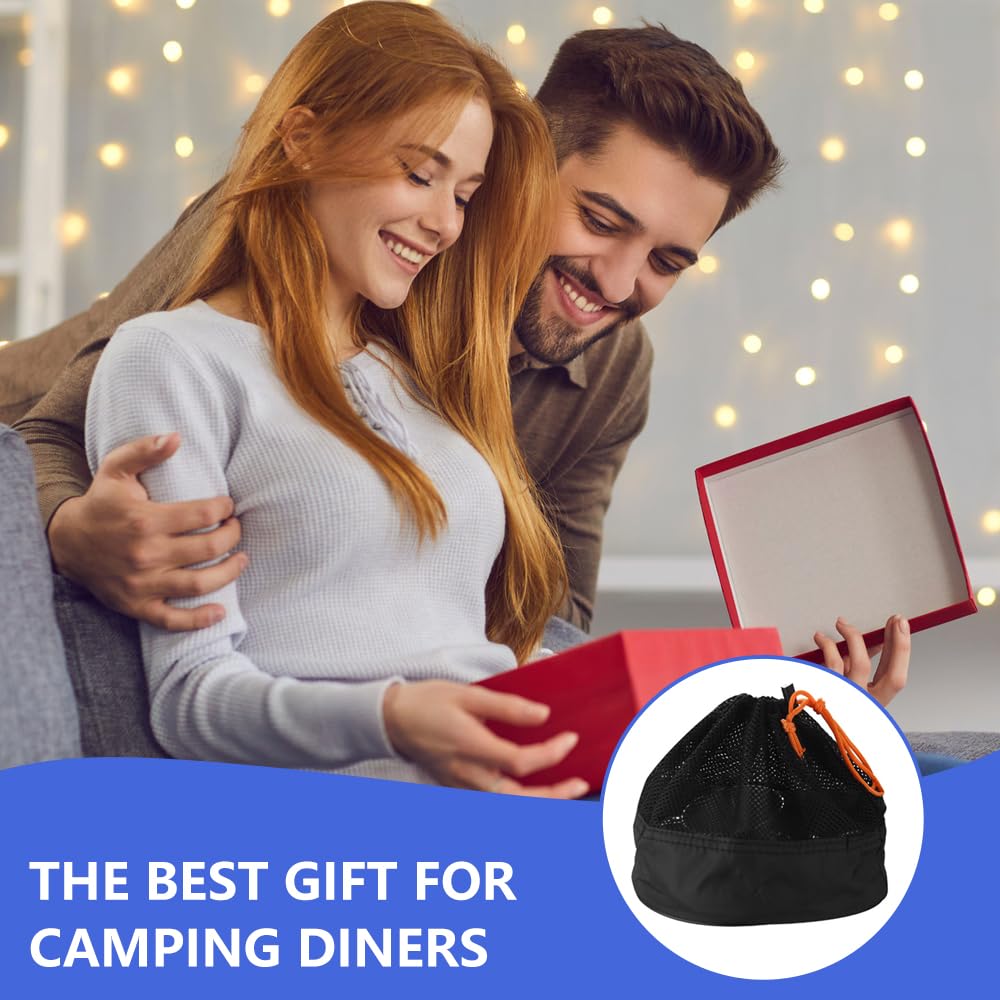 Набор столовых приборов Gobesty Camping 7 предметов Stainless Steel с ножом, вилкой, ложкой и сумкой для походов, фото №4