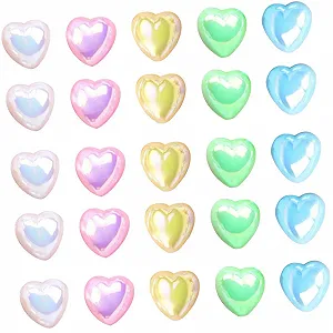 Украшения для ногтей Beavorty Сердце 500 шт. Пластиковые для декорирования ногтей и макияжа - Фото 1