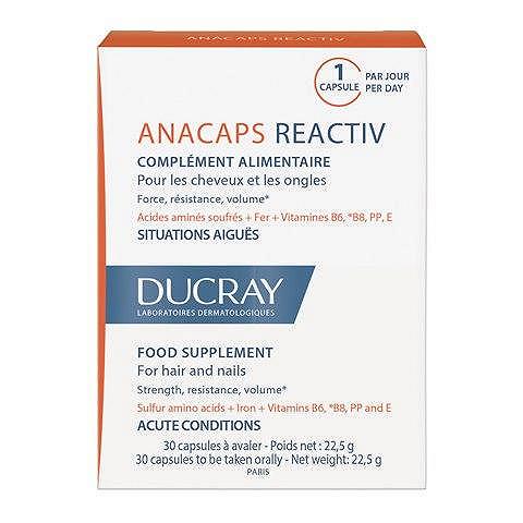 Дюкрэ Анакапс Реактив Капсулы для укрепления волос и ногтей Ducray Anacaps Reactiv Complement alimentaire 30, фото №3 Дюкрэ Анакапс Реактив Капсулы для укрепления волос и ногтей Ducray Anacaps Reactiv Complement alimentaire 30, фото №3