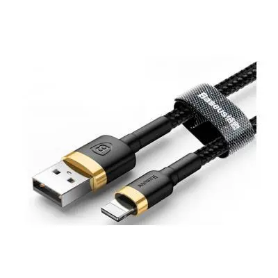 Дата кабель USB 2.0 AM to Lightning 0.5m Cafule 2.4A gold black Baseus (CALKLF-AV1), фото №2
