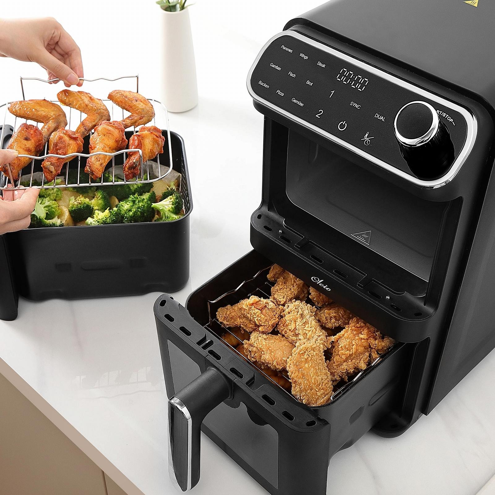 Мультипіч Oleio Maestro Airfryer Double Chamber XXL 11 л 2460 Вт 2 камери Чорний, фото №7 Мультипіч Oleio Maestro Airfryer Double Chamber XXL 11 л 2460 Вт 2 камери Чорний, фото №7