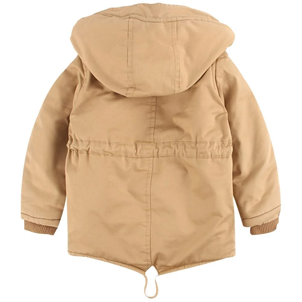 Детская куртка с капюшоном Amropi для мальчиков с флисовой подкладкой, парка, верхняя одежда для детей 3-10 лет, фото №2