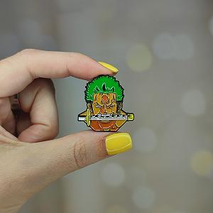 Металлический значок пин Ророноа Зоро Большой куш Ван Пис One Piece - Фото 1