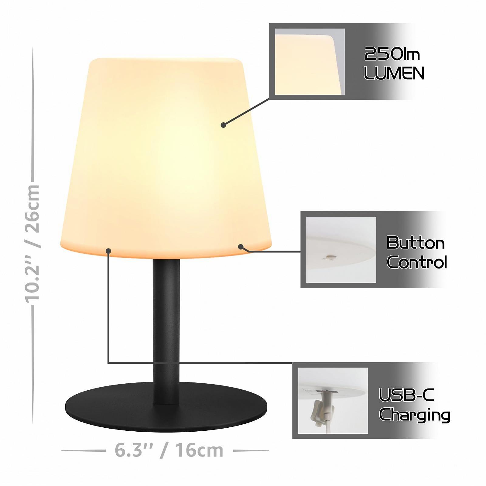 Настольная лампа MALUX LED Беспроводная 3000K 7500K Регулируемая IP44 Водонепроницаемая Белая, фото №5